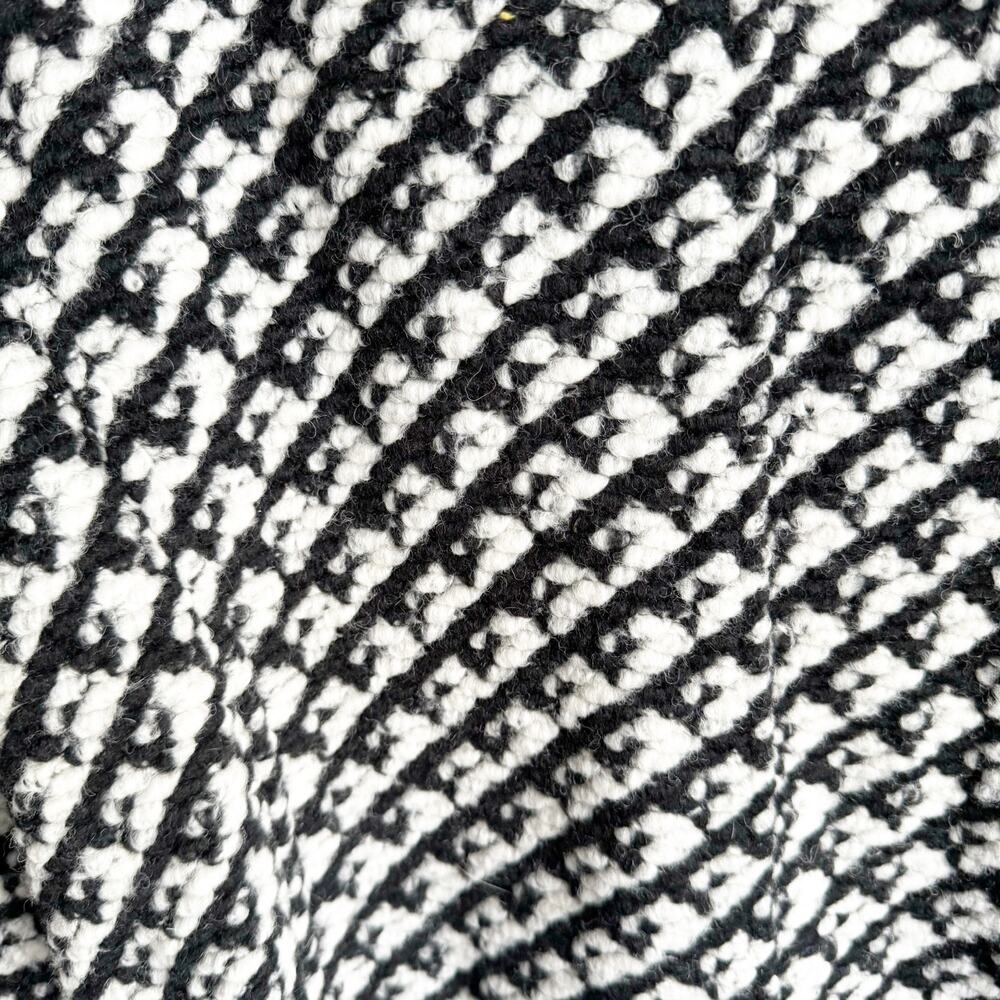 Talbots Wool Blend Sweater Coat Jacket Hidden Snap Buttons Houndstooth Style 1X - Picture 13 of 13